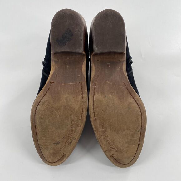 Sam Edelman Petty Womens Ankle Boot Black Suede Leather Side Zip Block Heel Sz 9 - Picture 7 of 11